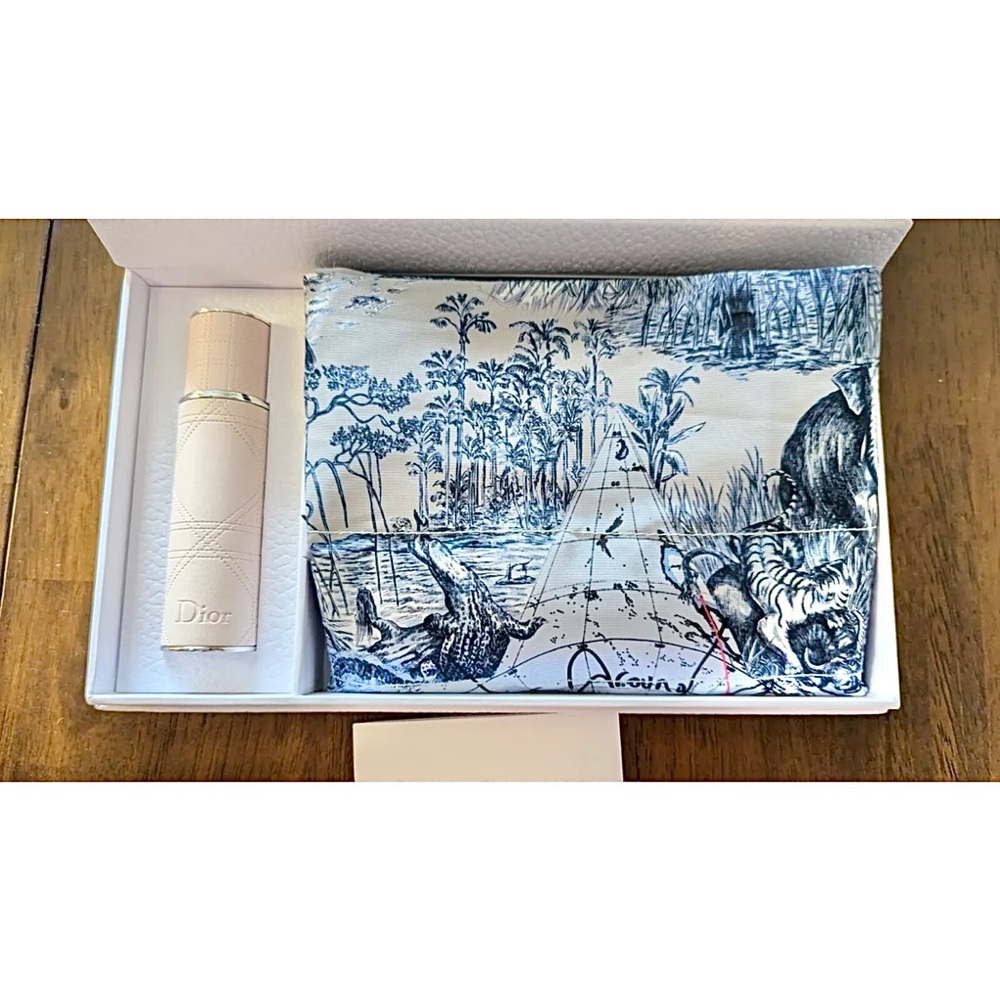 Dior Refillable Travel Spray & Around the World Exclusive Drawstring Pouch